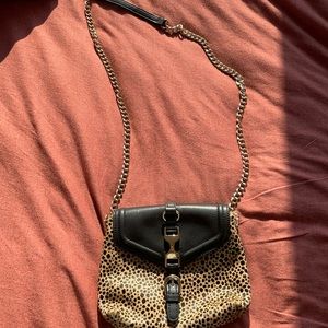 Ann Taylor leopard print shoulder bag